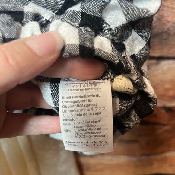 Madewell Black and White Checkered Crop Top - Picture 6 of 8